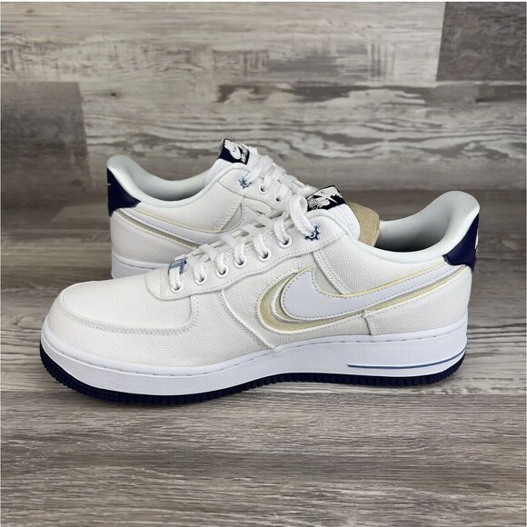 Nike Air Force 1 Low PRM White Fossil Premium Blue NEW DB3541-100 Mens Size 11.5 - Picture 8 of 12